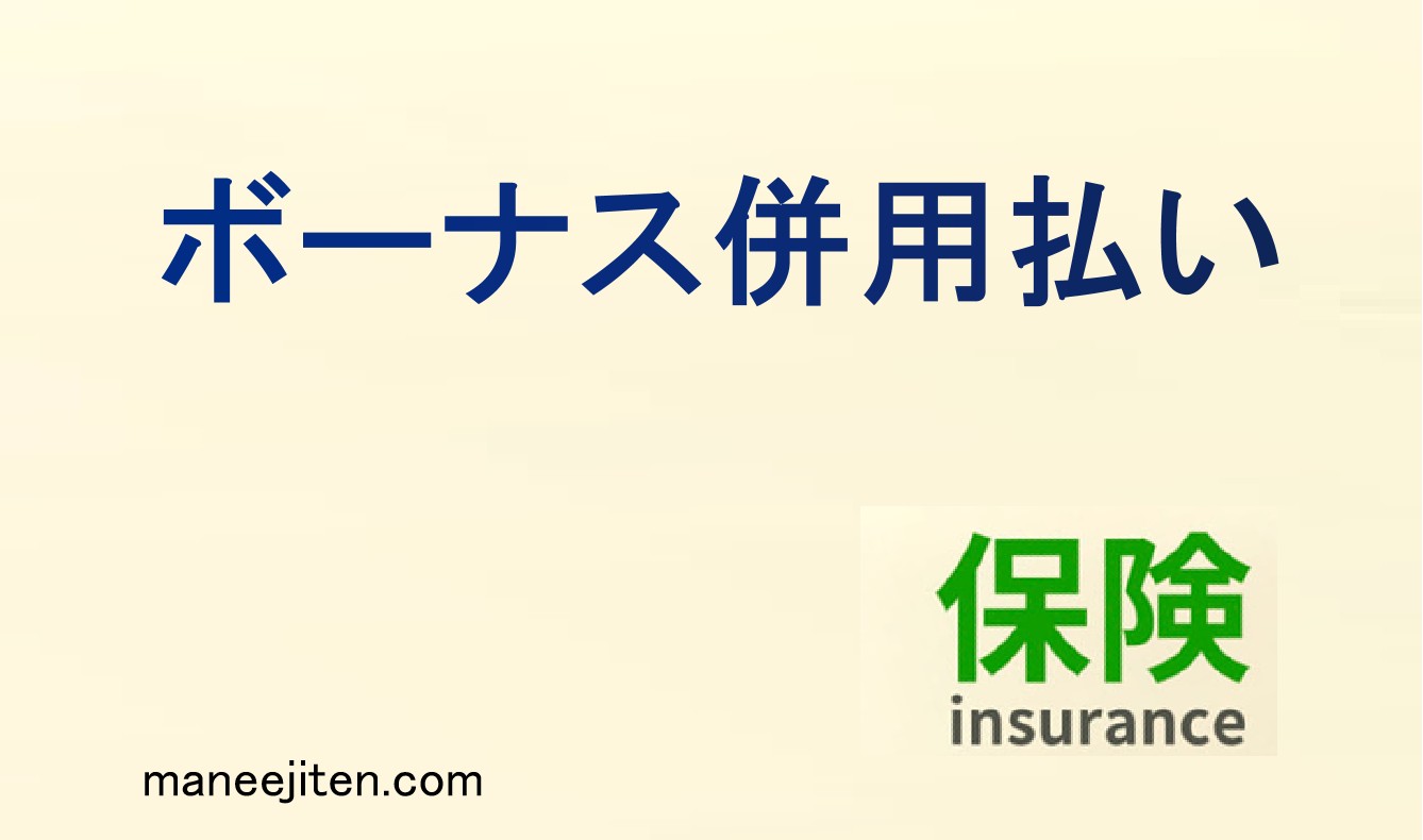 ボーナス併用払いとは