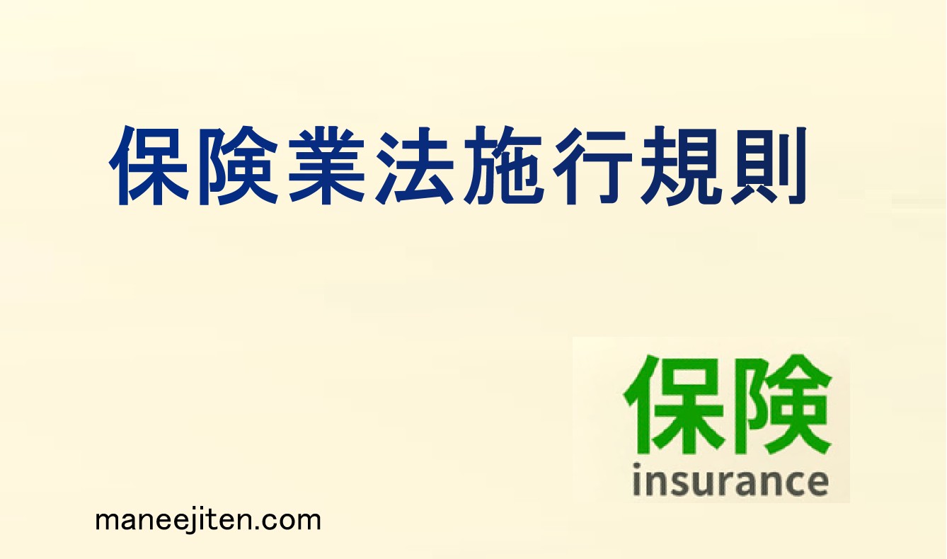保険業法施行規則とは
