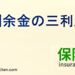剰余金の三利源とは