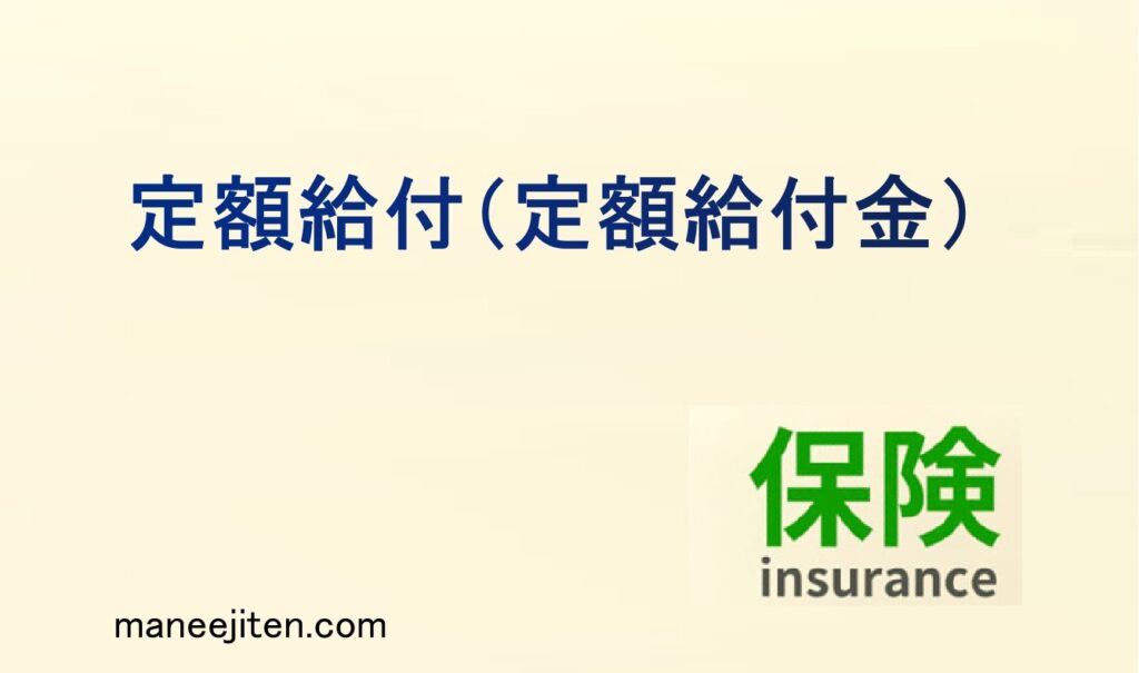 定額給付（定額給付金）とは