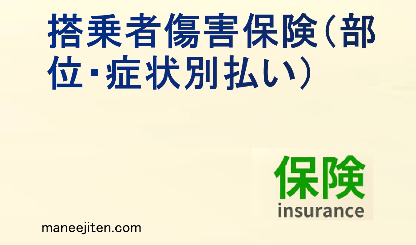 搭乗者傷害保険（部位・症状別払い）とは
