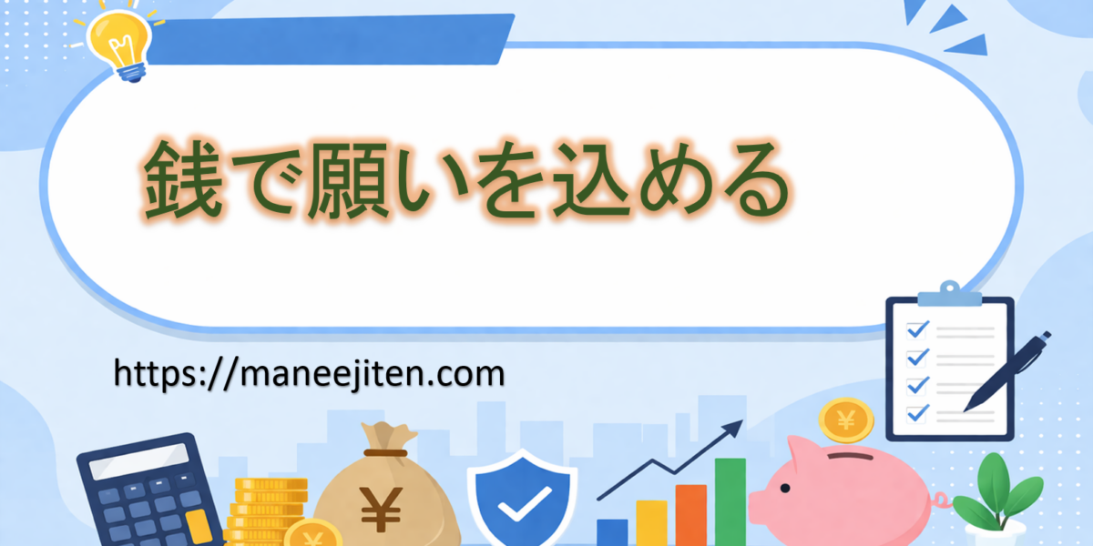 銭で願いを込める